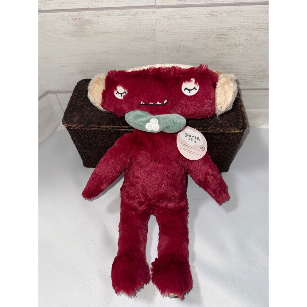 Slumberkins Yak Kin cranberryRed Plush Stuffed Animal Emotional Learning Toy NWT